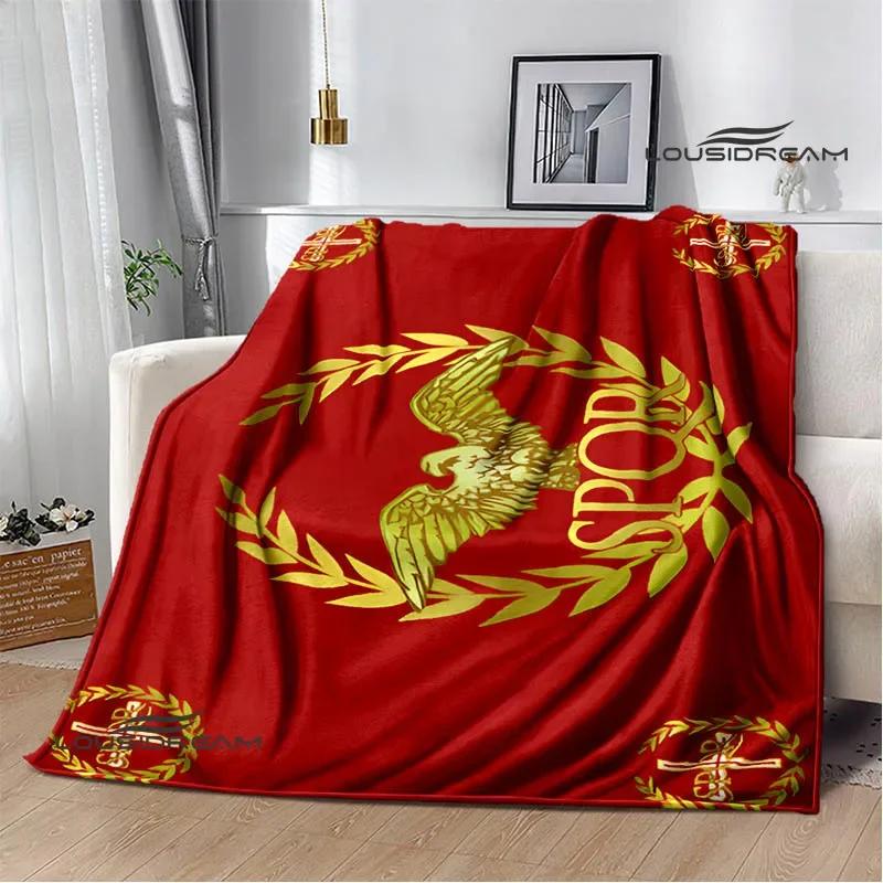 Mantas con el logotipo impreso de Roman SPQR, manta cálida para niños, manta suave y cómoda, mantas de viaje para el hogar, regalo de cumpleaños
