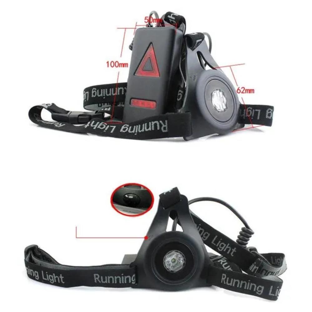 1Pc Waterproof Outdoor Sports LED Running Lights USB Chest Lamp for Night Running Cycling Fishing