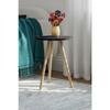 Round Side Coffee Table Single Nesting Coffee Table With Wooden Legs
