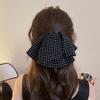 Punkte Schleife Clip Modischer Hinterkopf Dutt Pferdeschwanz Clip Haarschmuck