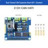 Raspberry Pi 5 Stackable 2-Channel CAN Bus Expansion Board with Isolated Wide Voltage, HAT+ Compatible