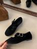 Fashion IPPEUM Women Mary Janes Shoes Ballet Flats Buckle Red Dress Ballerinas Zapatos Mujer