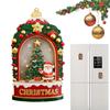 Christmas Tree Fridge Magnets Metal Santa Claus Refrigerator Sticker Creative Relief Quicksand Magnetic Stickers Decoration