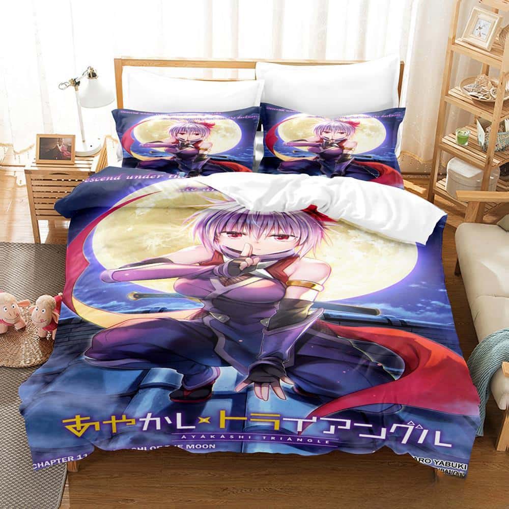 Fashion 3d Print Anime Ayakashi Triangle Bedding Set Single Twin Full Queen King Size Bed Set Adult Kid Bedroom Duvet cover Sets