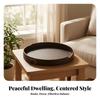 Round Serving Tray Sleek with Raised Rim Modern for Coffee Table