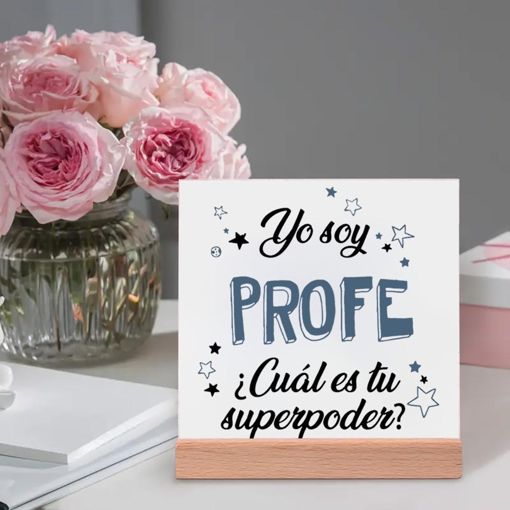 Sem Professores Como Você a Vida Não Teria Classe Placa Impressa Sinal Presente Cerâmica Pôsteres Suporte de Madeira Decoração de Mesa Melhor Presente