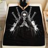 Japanese Warriors  Print Flannel Blanket, High quality Comfortable for All Seasons, Home Decor, Warmth and Comfort