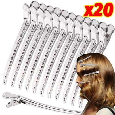 Kovová klipsa typu duckbill, sponky do vlasů pro kudrnaté vlasy, účes, styling vlasů, klipsy, svorky, nástroje na stříhání vlasů, sponka do vlasů, nástroje, sponka pro nadýchané kořínky vlasů