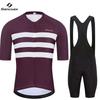 Fahrradtrikot Set Fahrrad Kurzarm Shorts Anzüge für Herren Atmungsaktiv Rennrad MTB Radsportbekleidung mit Taschen