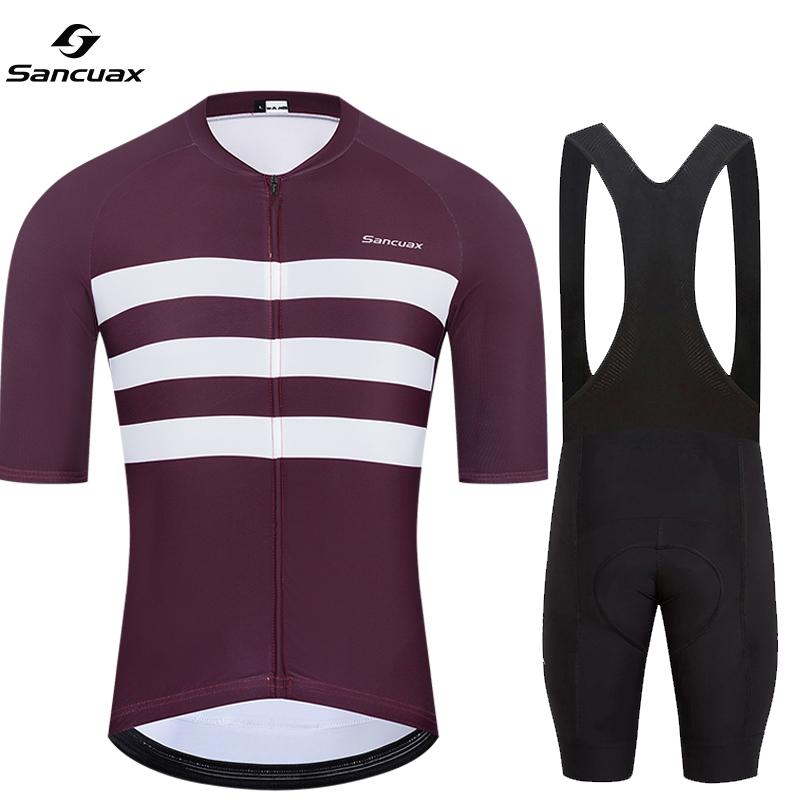 Fahrradtrikot Set Fahrrad Kurzarm Shorts Anzüge für Herren Atmungsaktiv Rennrad MTB Radsportbekleidung mit Taschen