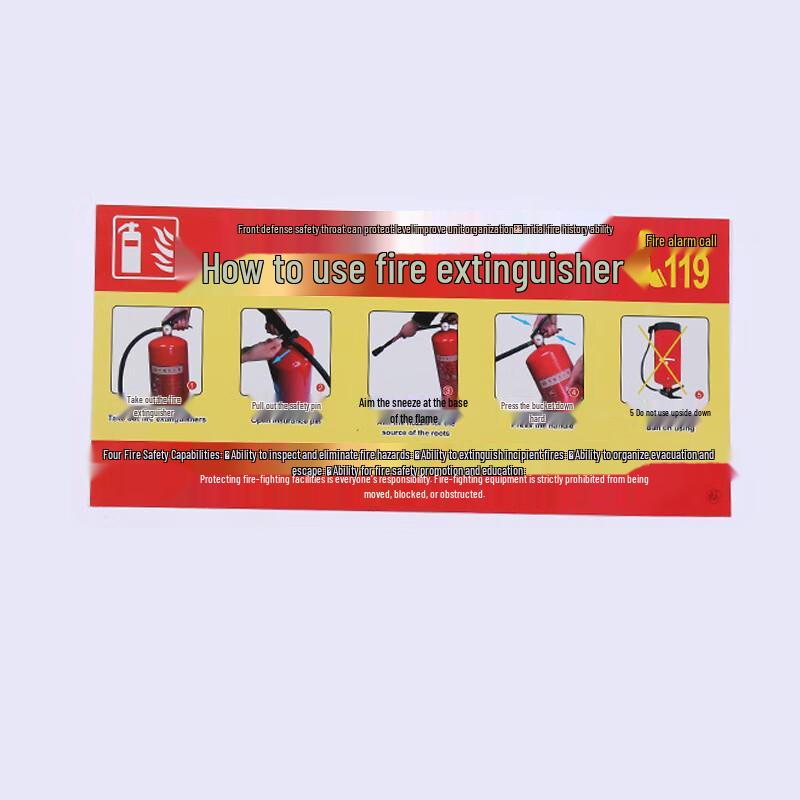 WEZHO Fire Extinguisher Safety Wall Sticker (12 Sheets)