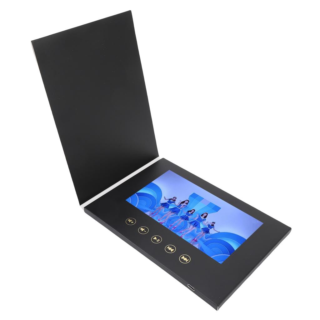 Video Greeting Card 7in HD Digital Brochure for Marketing with Type C Port 128M Memory Rechargeable Battery