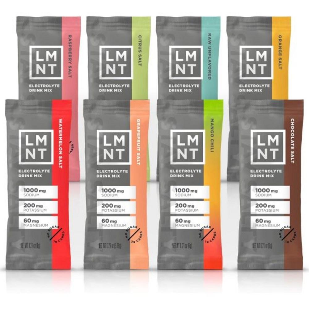 LMNT Mix in Polvere per Bevande Elettrolitiche Confezione Assortita 6g 8 Pezzi Ingredienti: può essere soggetto a modifiche a discrezione del produttore. | 6g 8 pezzi