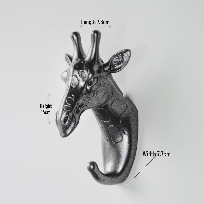Deer Head Cartoon Wall Hook - New Creative Punch-Free Design for Home Decoration