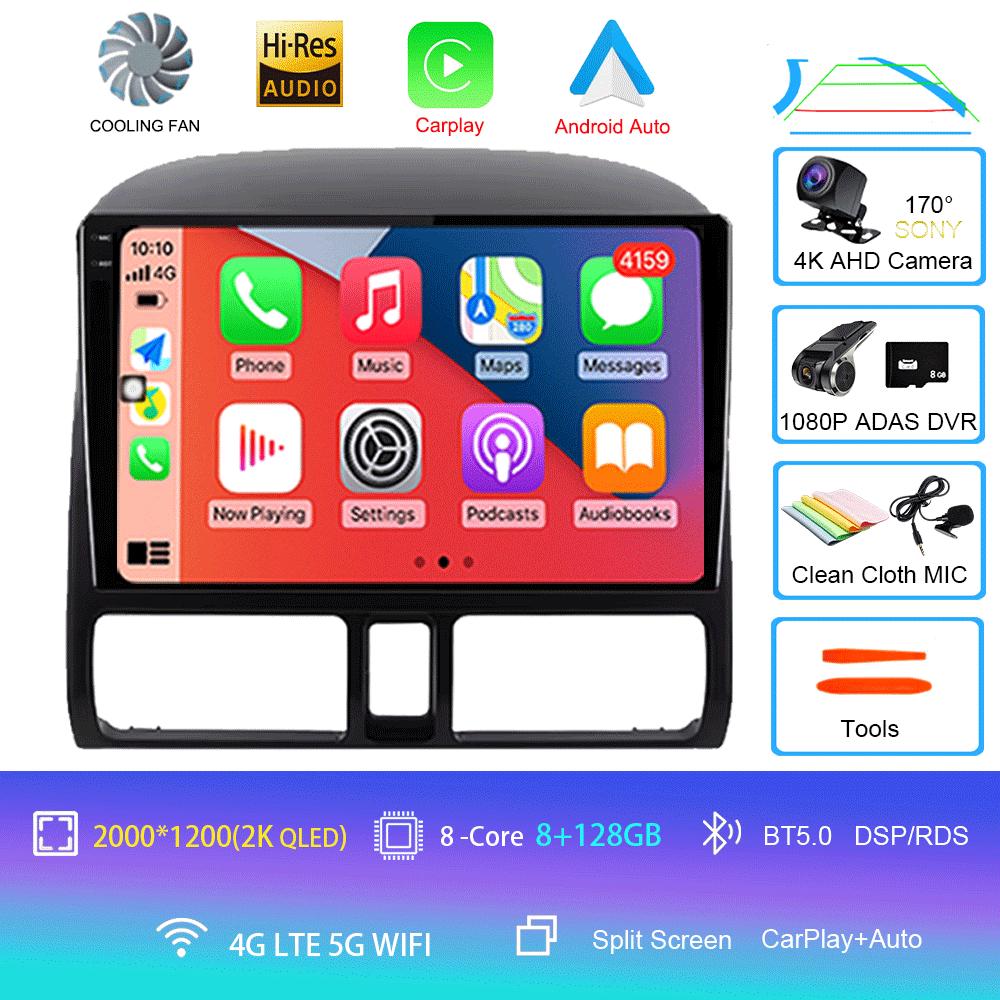 For Honda CR-V CRV 2001 - 2006 Android 14 Car Radio Multimedia Player OLED Screen Navigation GPS CarPlay Stereo 2 DIN Head Unit