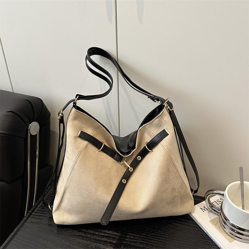 Herbst und Winter neue Retro-Tote-Bag mit großer Kapazität für Damen, lässig, einfach, für Pendler, Einzel-Schulter-, Doppel-Schulter-Umhängetasche