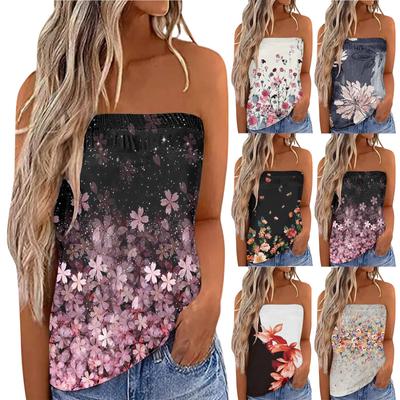 Women's Summer Sexy Tube Top Off Shoulder Sleeveless Tops Strapless    Beach Vest Bandeau  Shirt Backless Sexy Tops