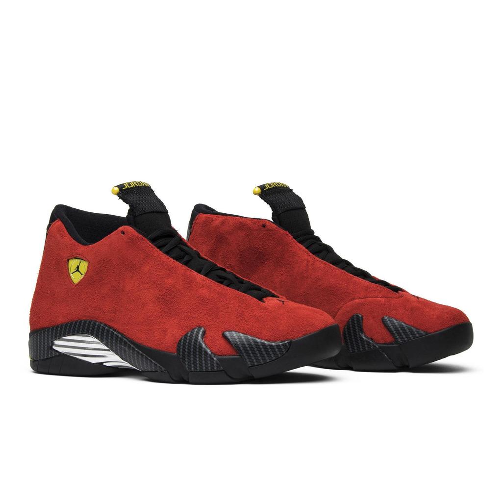 Air Jordan 14 Retro 'Ferrari' (Unisex) Challenge Red / Black / Vibrant Yellow / Anthracite Vintage Basketball Shoes 654459 670