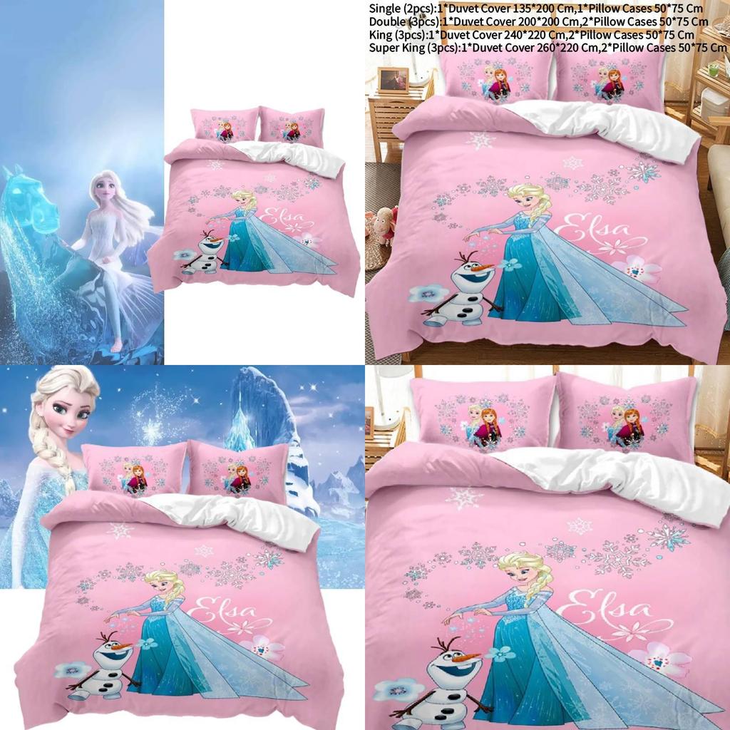 Frozen 3d Digital Print Comforter Set For Kids Bedroom Decor