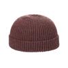 Bonnet  Hat Solid Color Women Skullcap Knitted Brimless Hat Korean Style Beanie Hats Men Docker Cap