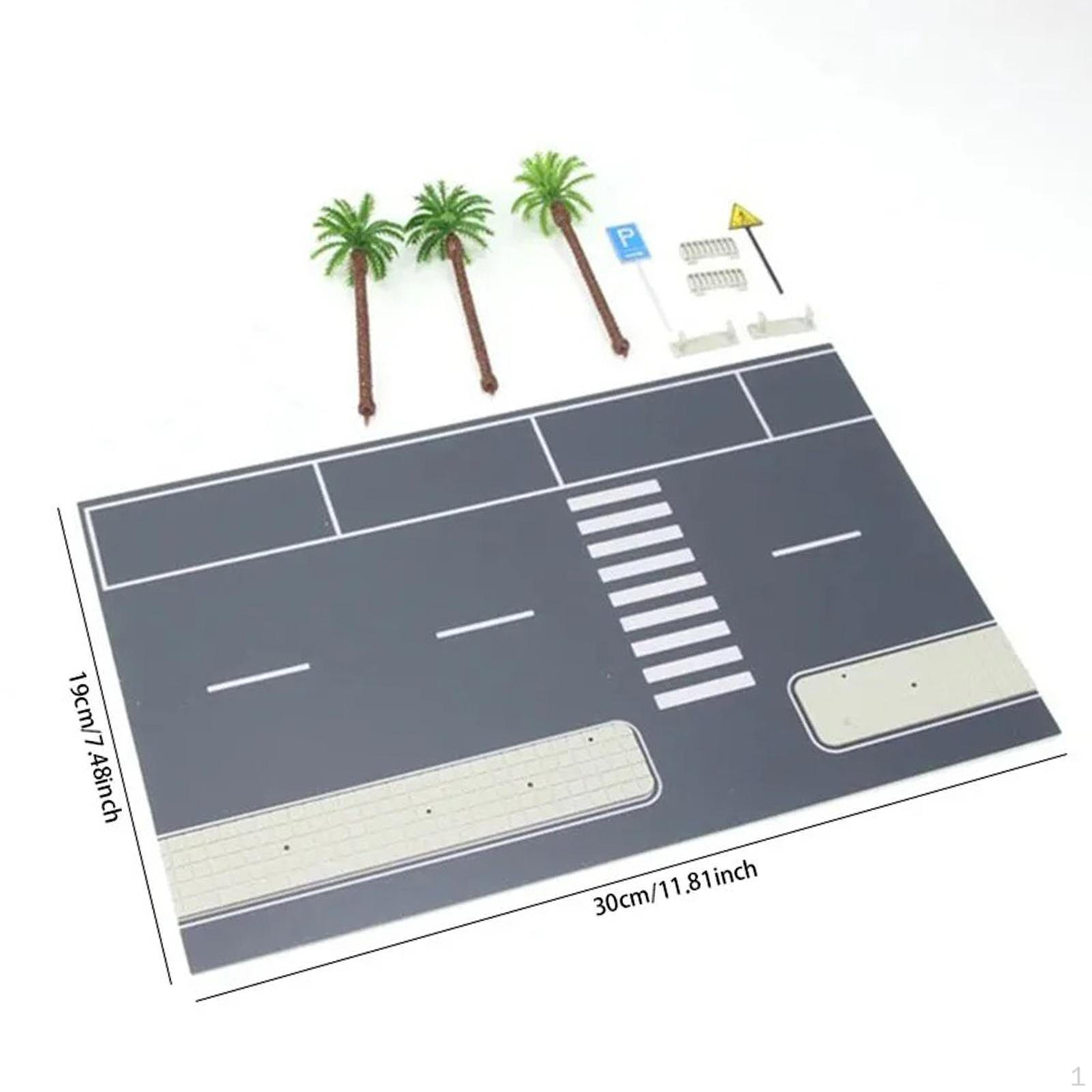 

1:64 Parking /64 Diecast Car Display Case Lifelike Collection Multifunctional Diorama Building Road Parking Lot