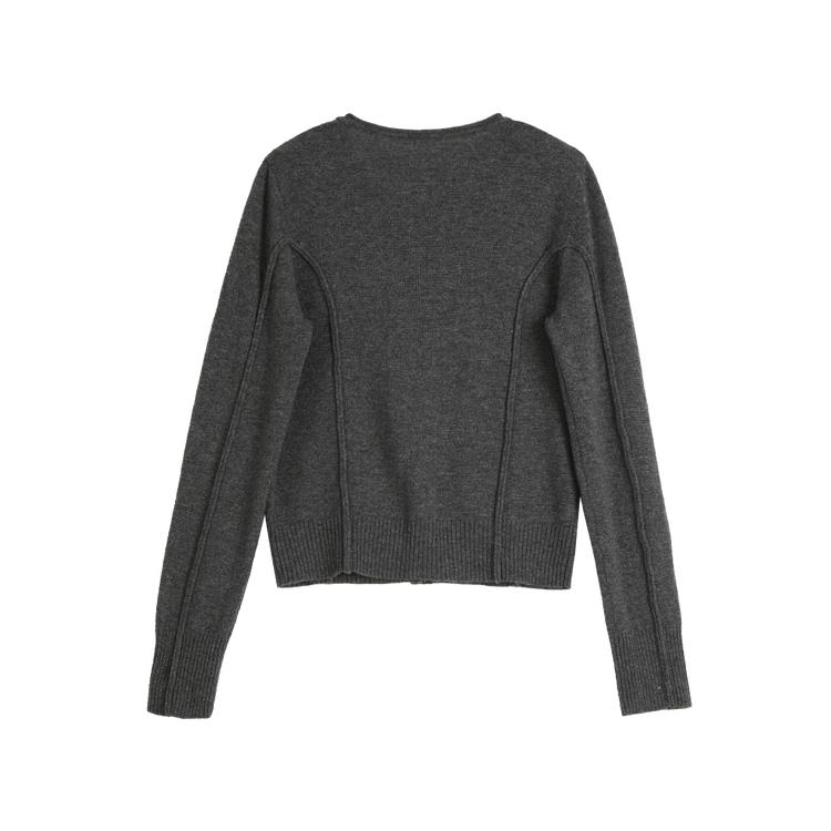 ELLE Solid Color Comfortable Versatile Slim Fit Sweater Women sweater Dark-Gray L7WMC015