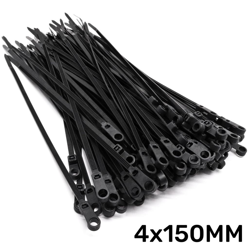 100-1000PCS Screw Hole Cable Ties Heavy Duty Adjustable Self-locking Nylon Cable Ties DIY Office Cables Wire Fasten Organizer