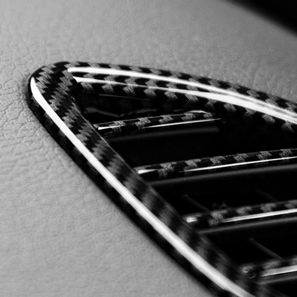 For Kia Stinger 2018-2026 Carbon Fiber Dashboard Upper Air Outlet Cover Air Conditional Defrost Vent Grill Trim Frame LHD/RHD