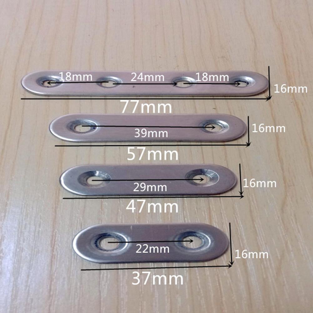20Pcs Silver 77Mm Stainless Steel Corner Brace Heavy Duty Straight Mending Plate for Furniture DIY Projects Cabinet Window Steel