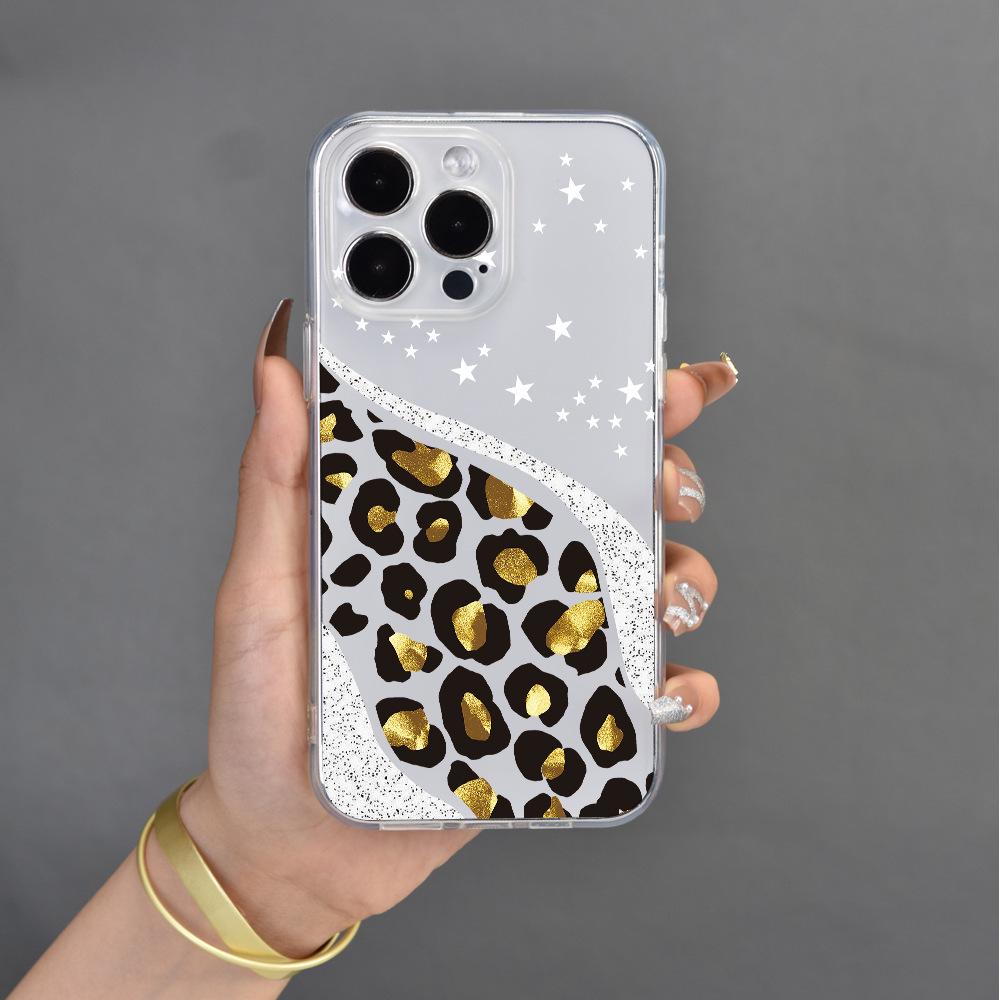 

Leopard Splice iPhone 15 Case with All-Inclusive, Anti-Fall Soft Shell Cover iPhone 14 Pro Max