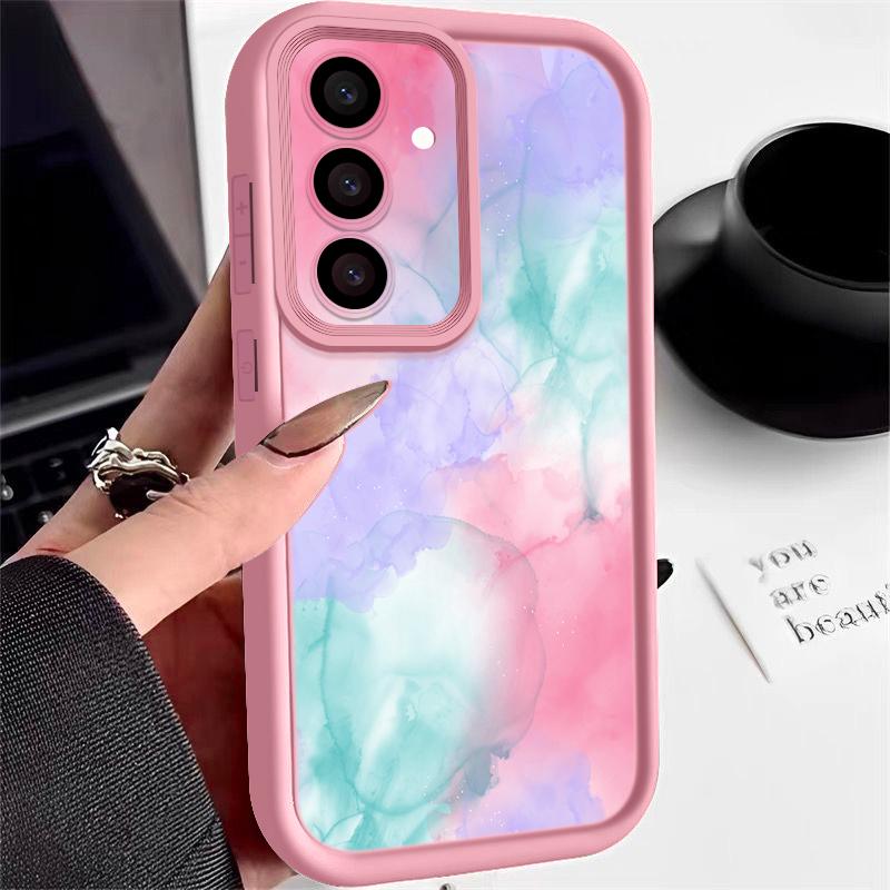 Colorful Marble Print Case For Samsung A57 A37 A27 A17 S26 Ultra S25 FE A56 A36 A26 A16 A55 A35 A25 A15 A54 5G S21 S22 S23 S24 Plus Shockproof Cover