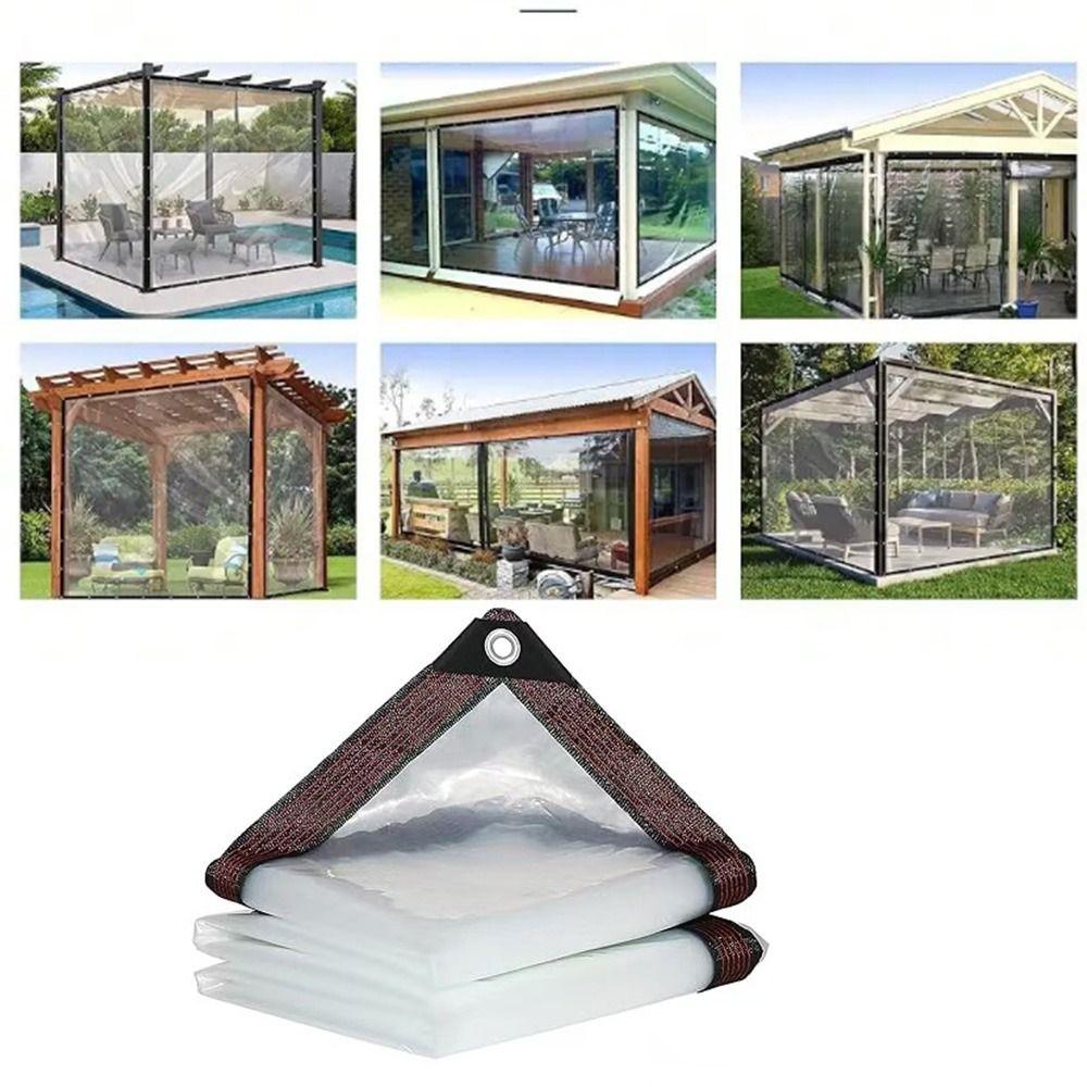 Waterproof Waterproof Tarpaulin Dust-proof Rainproof Cloth Transparent Rain Cover  Garden Use