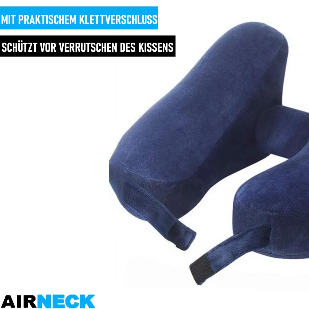 AIRNECK Nackenhörnchen Nacken Kissen Reise Flugzeug Auto Reisekissen mit Kopfstü
