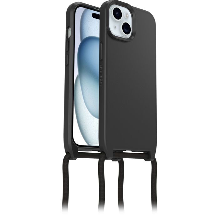Coque smartphone - otterbox - iphone 15 - ultra fine - cordon détachable - testée contre les chutes