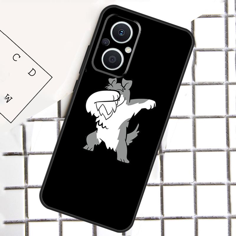 Cartoon Schnauzer Hund Für OPPO Reno 13 14 12 11 10 Pro 11F 12F 13F 14F 7 8 Lite 8T OPPO Find X5 X6 X8 X9 Pro Hülle