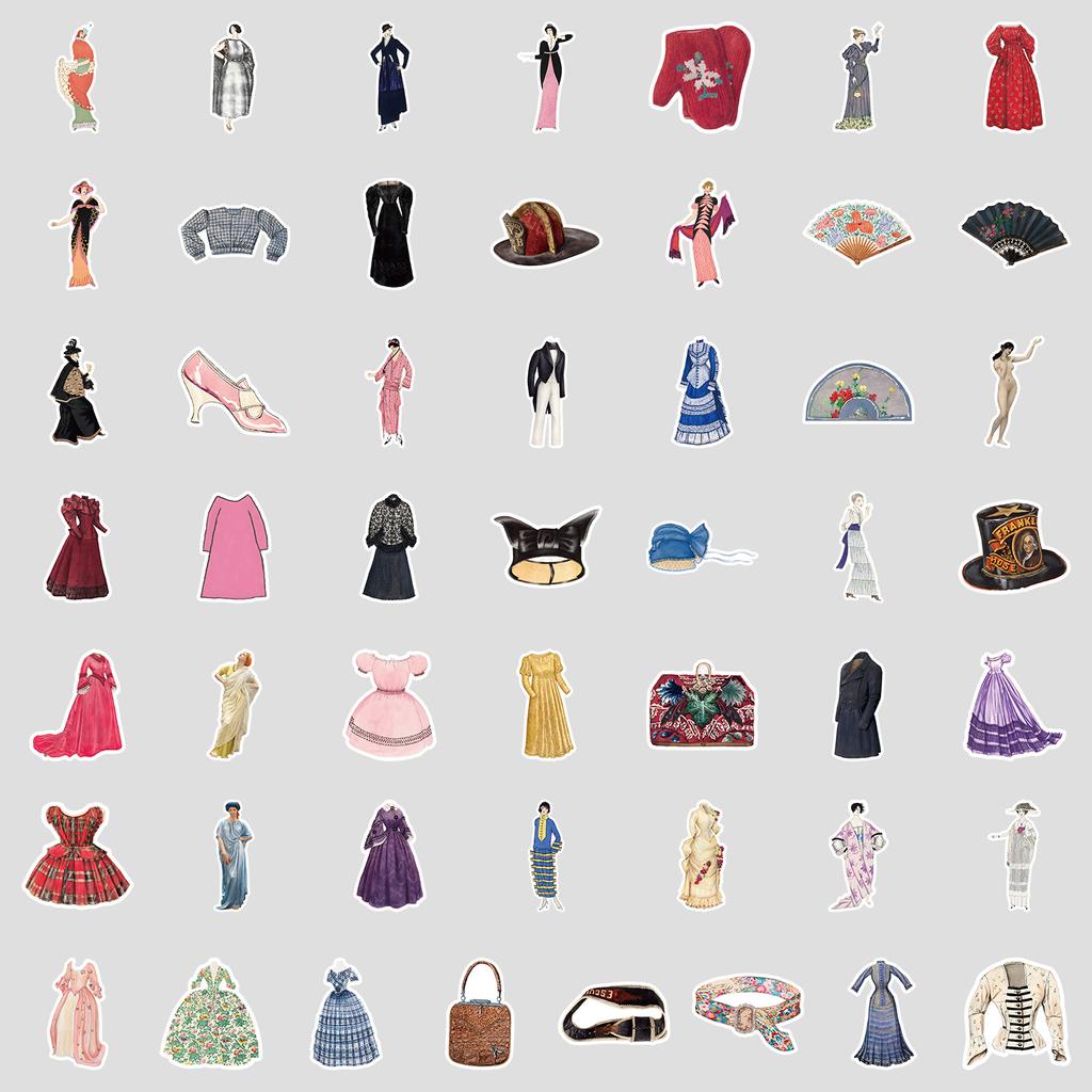 50 European Classical Fashion Series Graffiti Stickers, Water Cup, Computer Waterproof Decorative Stickers, Creative DIY Stickers