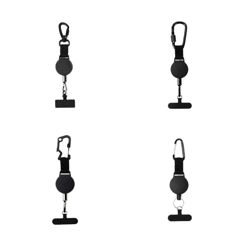 Round Reels Tethers Lanyards for Key and Access Card with a Retracting Cord That Returns the Attaching Item After Each Use