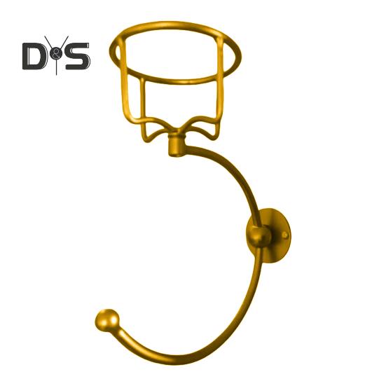 

Вешалка для полотенец с винтажным подсвечником для ванной комнаты, простая установка, настенный крючок для полотенец, декор для подсвечника в деревенском стиле золотистый