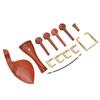 Violin Chinrest Complete Professional Jujube Wood Violin Cheek Rest with Pegs Tail Post Rope Tailpiece Screw