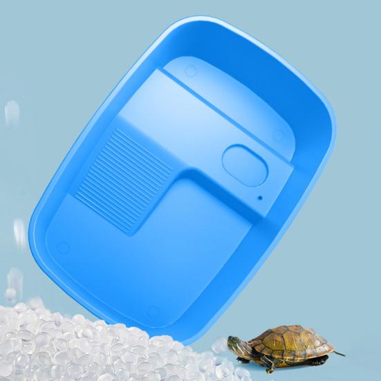 Stable Reptile Feeding Box with Basking Platform High Transparency Turtle Breeding Box with Rest Diving Crawling Incubation Area Aquarium Supplies