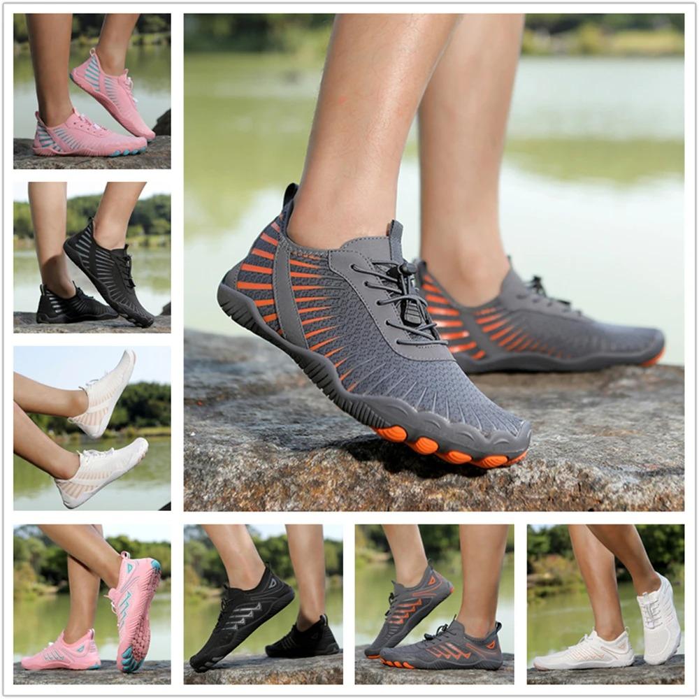Men Women Aqua Shoes Lightweight Barefoot Quick Dry Outdoor Beach Upstream Wading Swimming Water Shoes Sneakers Unisex Big Size
