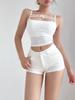 Branco Verão Coreano Moda Sexy Hot Pants Picante Menina Shorts Roupas Femininas Cor Sólida Cintura Baixa Envolver Quadris Slim Shorts Justos