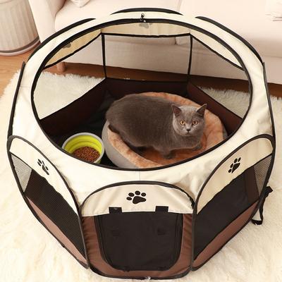 Pet Tent  Octagonal Cage  Fence  Cat Cage  Foldable Cat Cage  Super Home Cat Nest  Four-season Universal Cat Delivery Room