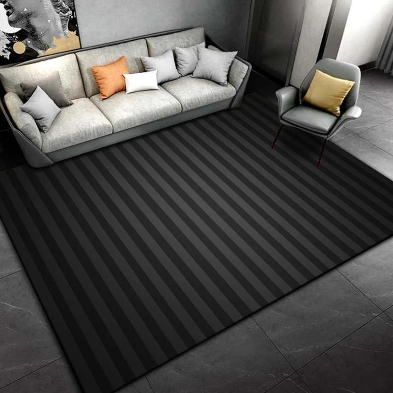 Black Cartoon Small Carpet Living Room Bedroom Sofa Door Mat Decorative Carpet Children's Game Anti-Slip Floor Game Mat Gift