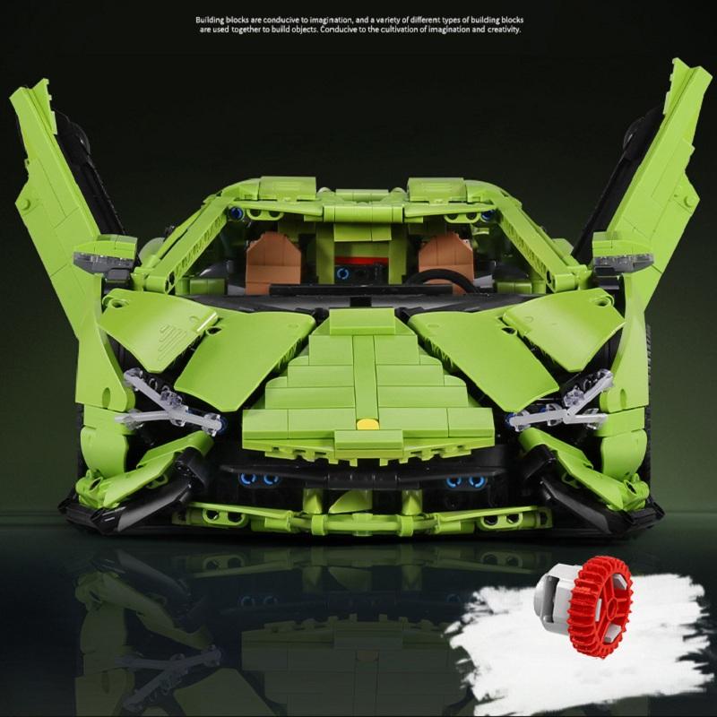 MOULD KING High-Tech The Green Sian Racing Car Model Building Blocks Bricks Kids Educational DIY Toys Birthday Gifts