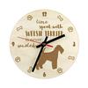 Welsh Terrier, Welshie, Daeargi Cymreig - Clock with Dog, Wooden Clock with Engraving, Personalised Clock by