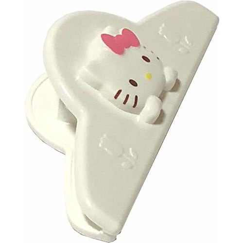 Friend Sanrio Hello Kitty Plastic Sealing Clips for Food Snack Bags, 10 x 1.55 Inches, Set of 2, Kitchen