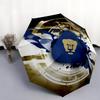Club Universidad Nacional (Pumas)  pattern, automatic folding umbrella, portable and foldable design, 8 ribs, a Christmas or birthday gift.