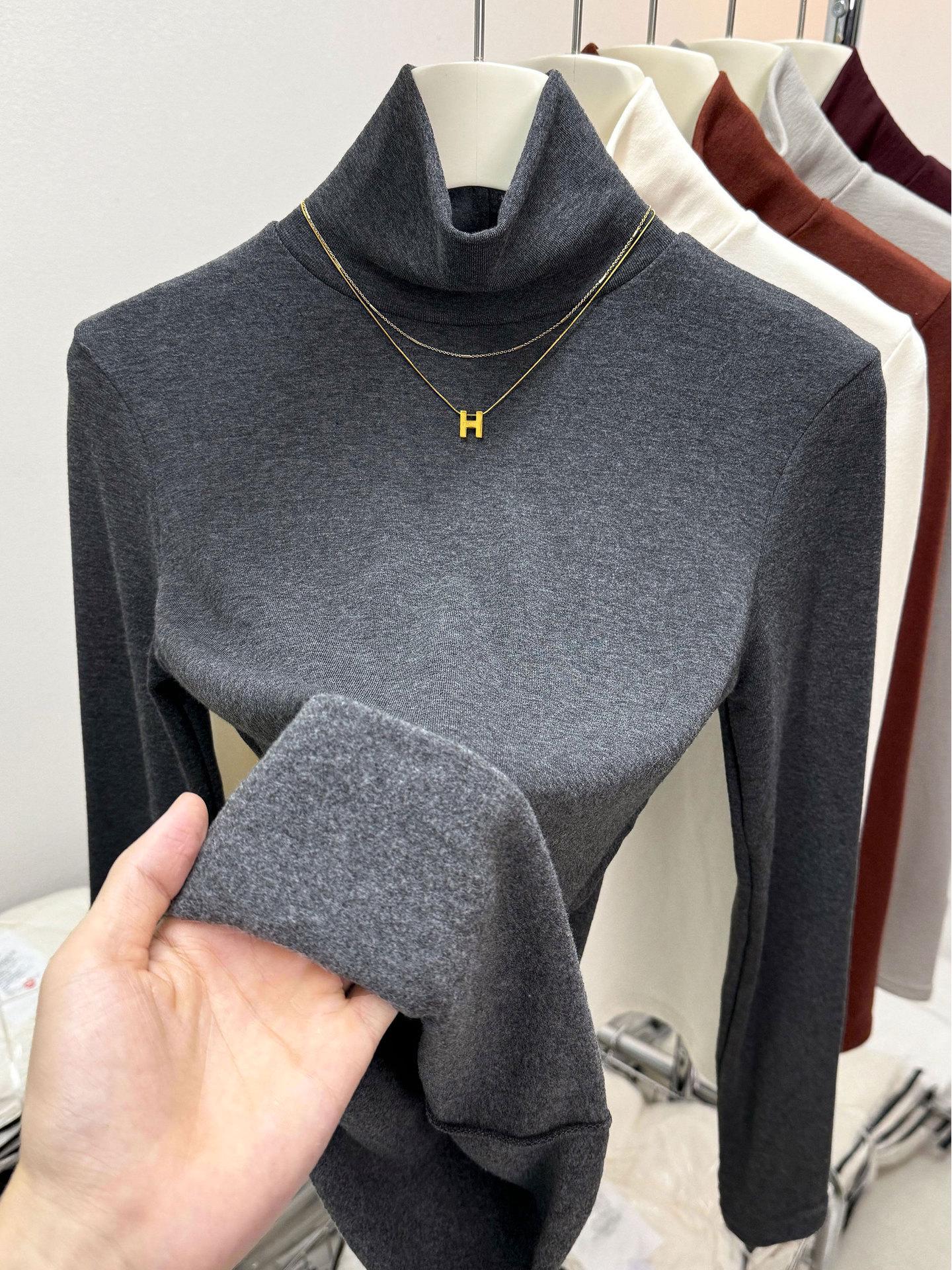 Ankela Women s Red Velvet High Neck Slim Fit Fleece Turtleneck 2024 Winter Top Large