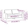 Vidaxl 2-Seater Sofa, Light Yellow, 140 Cm, Upholstered In Fabric